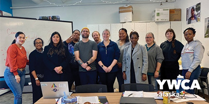 YWCA Alaska's child care co-op participants join a training in October 2025.
