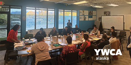 YWCA Alaska's child care co-op participants join a training in October 2025.