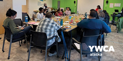 YWCA Alaska's child care co-op participants join a training in October 2025.