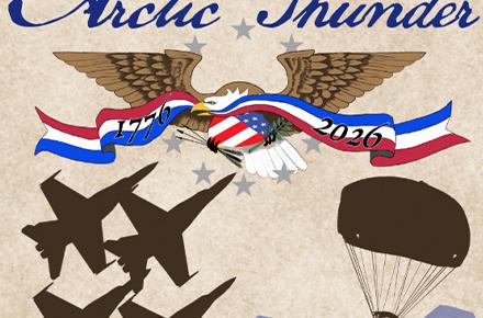 Arctic Thunder infographic presented by JBER in 2026.
