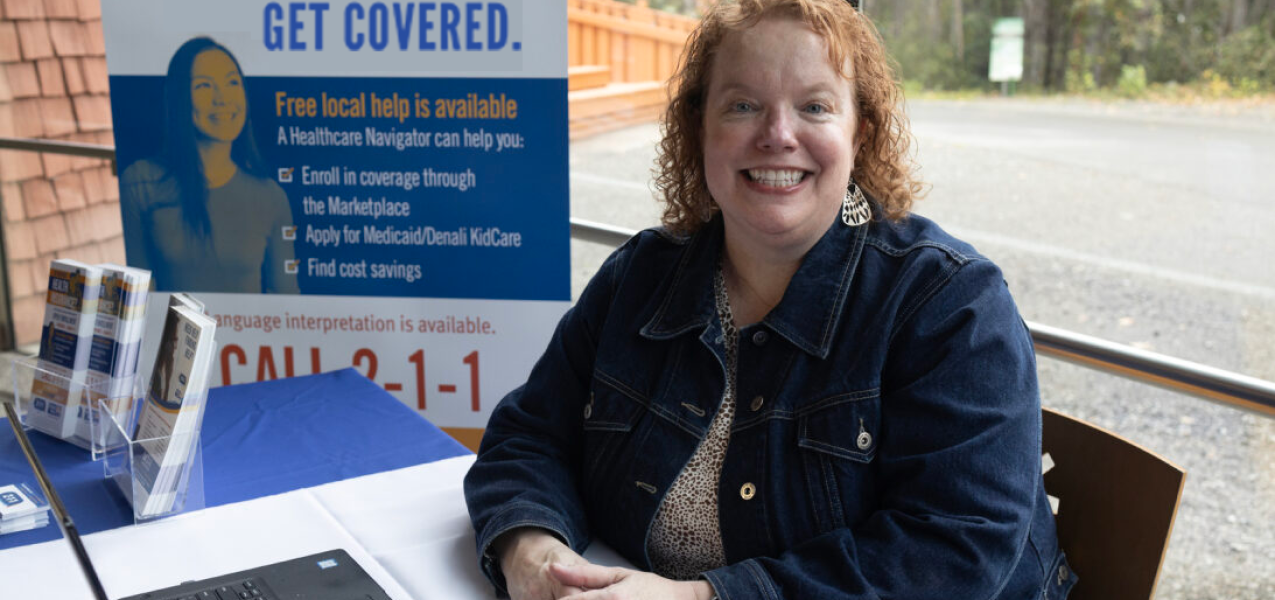 UWA Healthcare Navigator Becky at desk