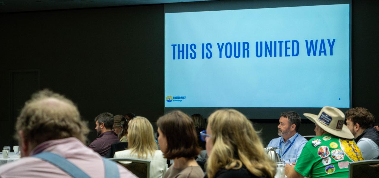 Anchorage Chamber "Make It Monday" forum attendees listen to Eric Billingsley present on August 25, 2025.