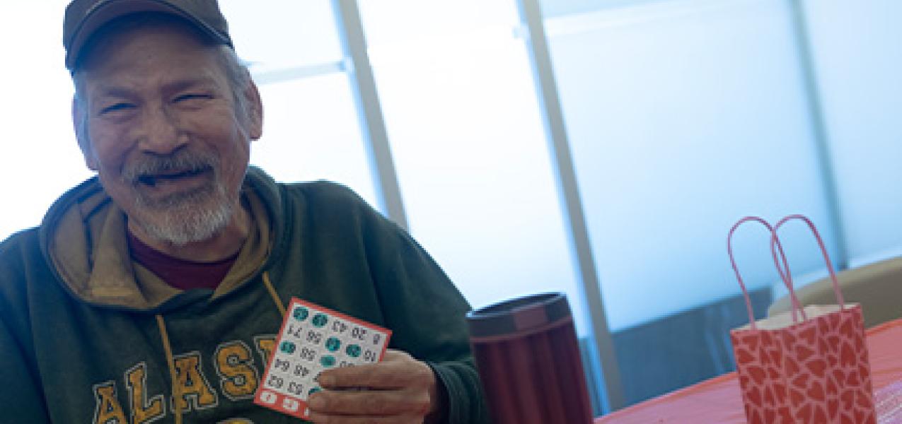 A Home for Good participant attends a program event in February 2025.