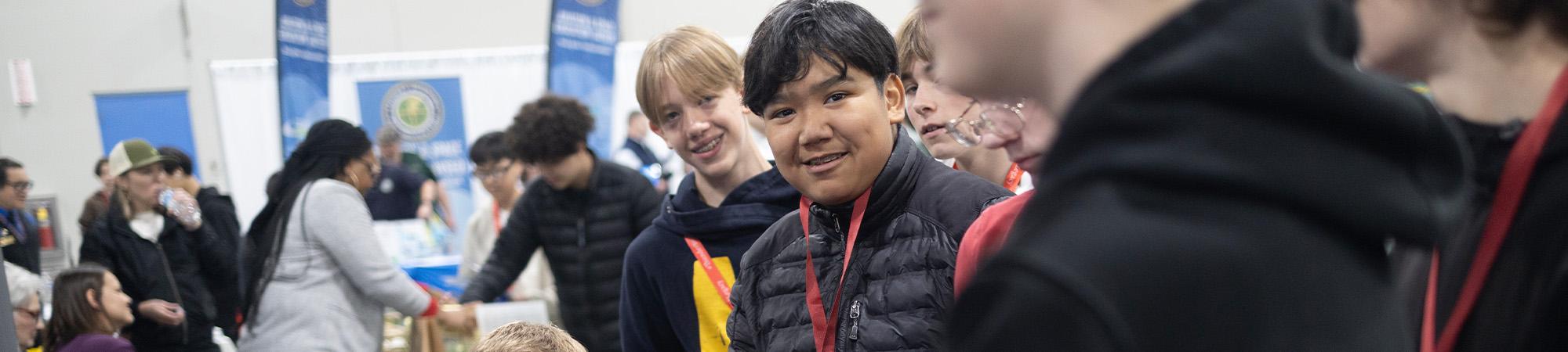 Anchorage School District freshmen at the Career Expo.