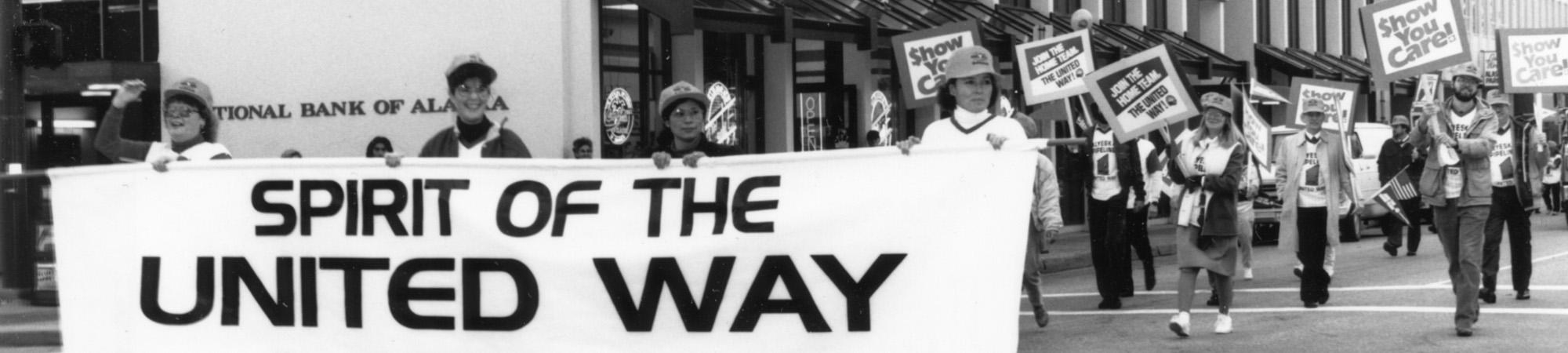 A Community Campaign kick off parade takes place in downtown Anchorage.