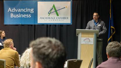 "Make It Monday" forum attendees listen to our President and CEO, Eric Billingsley, present on August 25, 2025.
