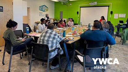 YWCA Alaska's child care co-op participants join a training in October 2025.